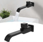 G1/2 Modern Brass Wall Mounted Faucets Bathroom Wall Mounted Faucet Single Hole Cold Water Faucet for Kitchen Bath Wash Basin Sink Matte Black