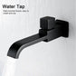 G1/2 Modern Brass Wall Mounted Faucets Bathroom Wall Mounted Faucet Single Hole Cold Water Faucet for Kitchen Bath Wash Basin Sink Matte Black
