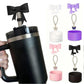 Bow Straw Cap For Stanley Cup Kettle Set with Lobster Buckle & Bow Chain