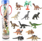 Mini Dinosaur Toys, 12 Piece Dinosaurs Play Set, Mini Dinosaur Figures Plastic Dinosaur Toys Model Play Set, Realist Dinosaur Figures Cake Topper