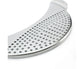 Pot Pan Strainer Board Crescent Shape Draining Hole Wash Fruit Vegetable Filter-Silver