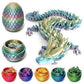 Easter Dragon Egg 3D Printed Dragon Egg Articulated Dragon Crystal Dragon