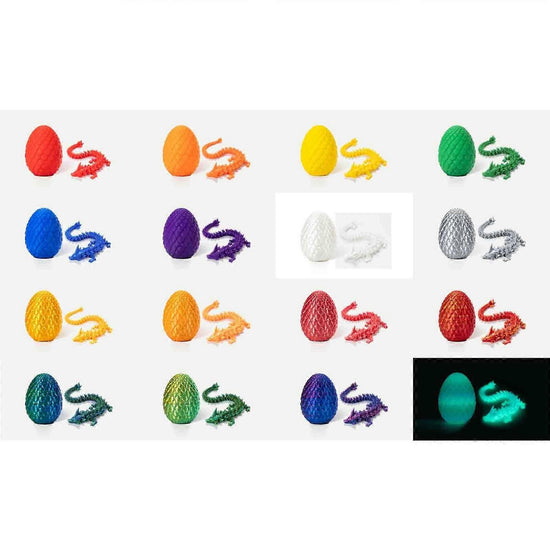 3D Printed Dragon in Egg, Full Articulated Dragon Crystal Dragon with Dragon Egg,50% Offer