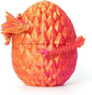 Dragon Egg - 12 inch Dragon in Egg, Easter Egg, 3D Printed Flexible Dragon Fidget Toy