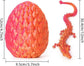 Dragon Egg - 12 inch Dragon in Egg, Easter Egg, 3D Printed Flexible Dragon Fidget Toy