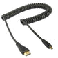 60cm-2m Micro HDMI to HDMI Male Coiled Cable