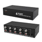 1 In 4 Out RCA Stereo Audio Splitter for PC/DVD