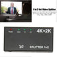1 In 2 Out 4K HDMI Splitter with AC Adapter