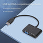 USB-C to HDMI/VGA Dual Monitor Adapter Plug & Play