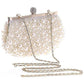 Evening Wedding Clutch Pearl Handbag Small White Purse Bridesmaid Bag