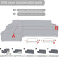 Stretch 3 Seater Sofa Cover Elastic Couch Protector
