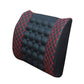 Electric Massage Lumbar Cushion - DC12V Waist Support Pad (Black & Red)