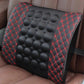Electric Massage Lumbar Cushion - DC12V Waist Support Pad (Black & Red)