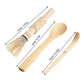 3pcs Bamboo Matcha Making Set - Whisk, Hooked Bamboo Scoop, Chashaku, Teaspoon