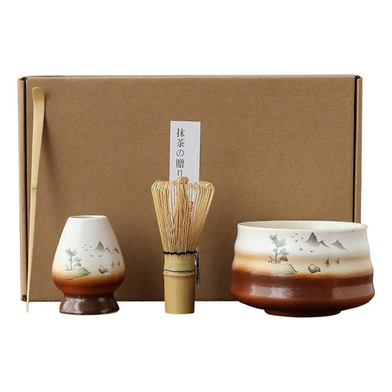 Tea Spoon, Tea Whisk, and Whisk Holder Set - Kitchen and Tea Room Utensils