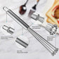 2pcs Stainless Steel Ball Whisk Set - Hand Whisks for Cooking and Mixing