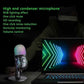 RGB USB Condenser Microphone - Gaming Laptop Recording Microphone