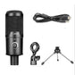 USB Metal Condenser Microphone - Professional Recording Mic for PC/Laptop