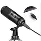 USB Metal Condenser Microphone - Professional Recording Mic for PC/Laptop