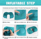 U-Shaped Inflatable Travel Neck Pillow - Soft Velvet Air Pillow for Flights,Car,Office