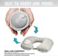 U-Shaped Inflatable Travel Neck Pillow - Soft Velvet Air Pillow for Flights,Car,Office