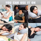 U-Shaped Inflatable Travel Neck Pillow - Soft Velvet Air Pillow for Flights,Car,Office