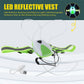 LED Reflective Vest, Rechargeable Running Gear with Multicolor Lights for Men & Women