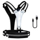 USB LED Running Vest with Belt Bag, Reflective Gear for Runners, Biking, Night Sports