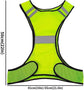 Fluorescent Yellow Reflective Vest with Pocket, High Visibility Sports Gear