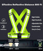 2 Pack Reflective Vest Straps, Adjustable Running Gear for Men & Women, Red