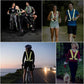 2 Pack Reflective Strap Vest Gear, High Visibility Adjustable Running Gear for Night, Red+Black