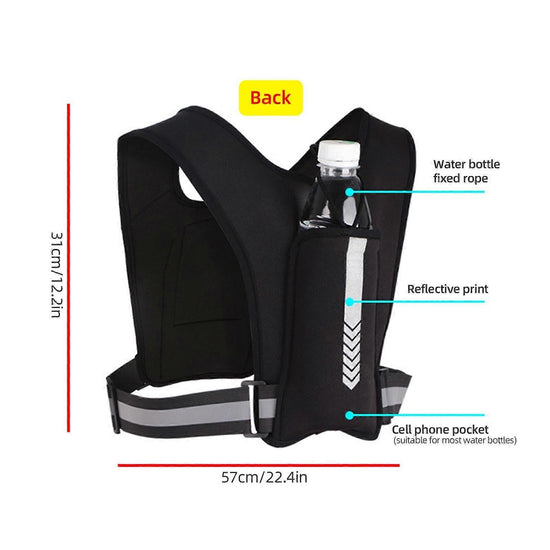 Reflective Workout Gear with Phone Holder, Multiple Pockets for Running & Outdoor Sports