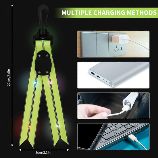 PVC Reflective Keychain, Waterproof LED Reflector Pendant Tag for Outdoor Sport security Gear