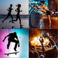 4pcs Reflective Tape Bands, 30cm Orange Wrist & Leg Straps for Night Running or Cycling