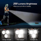 LED Chest Light with Reflective Vest, Night Running Gear with Rechargeable Battery