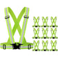 10 Pack Reflective Vests, Adjustable High Visibility security Gear for Men, Women & Babies