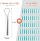 2PCS Stainless Steel Tongue Scrapers, Tongue Cleaner for Bad Breath - Silver