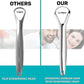 2PCS Medical Grade Stainless Steel Tongue Scrapers, Metal Tongue Cleaner for Adults