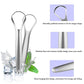 3 Pack Tongue Scrapers with Case, Stainless Steel Tongue Cleaner for Adults & Babies