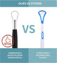 4PCS Stainless Steel Tongue Scrapers, Metal Oral Cleaner for Bad Breath - Family Pack