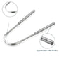3 Pack Stainless Steel Tongue Scrapers, Portable Metal Tongue Cleaner for Oral Care