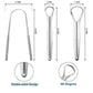 3 Pack Stainless Steel Tongue Scrapers, Portable Metal Tongue Cleaner for Oral Care