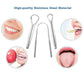3 Pack Stainless Steel Tongue Scrapers, Portable Metal Tongue Cleaner for Oral Care