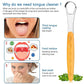 4PCS Stainless Steel Tongue Scrapers for Adults & Babies - Metal Tongue Cleaner for Bad Breath