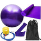 5pcs Purple Yoga Training Set with Fitness Ball & Bands