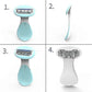 Manual Ladies Shaver, Hair Removal Tool for Armpits & Legs