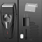 Heavy-Duty Rechargeable Shaver for Men, Face Care Grooming Razor, Black