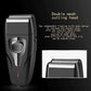 Heavy-Duty Rechargeable Shaver for Men, Face Care Grooming Razor, Black