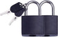 2pcs Mini Luggage Lock with Key - Travel Suitcase Locker Padlock (Black)
