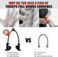 Anti-Slip Ergonomic Triceps Rope, Gym Cable Attachment for Workout